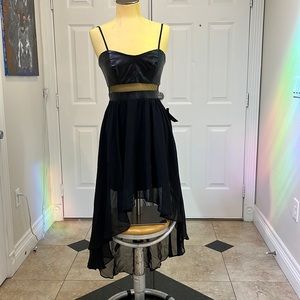 Arden.B leatherette mesh dress